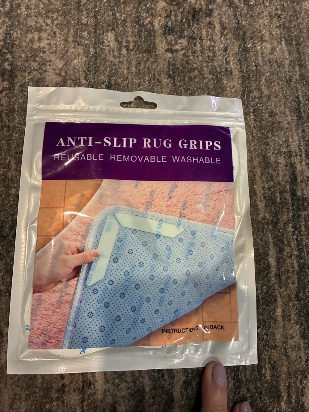 Anti-Slip Rug Grips - Clear/White Non-Slip Pads